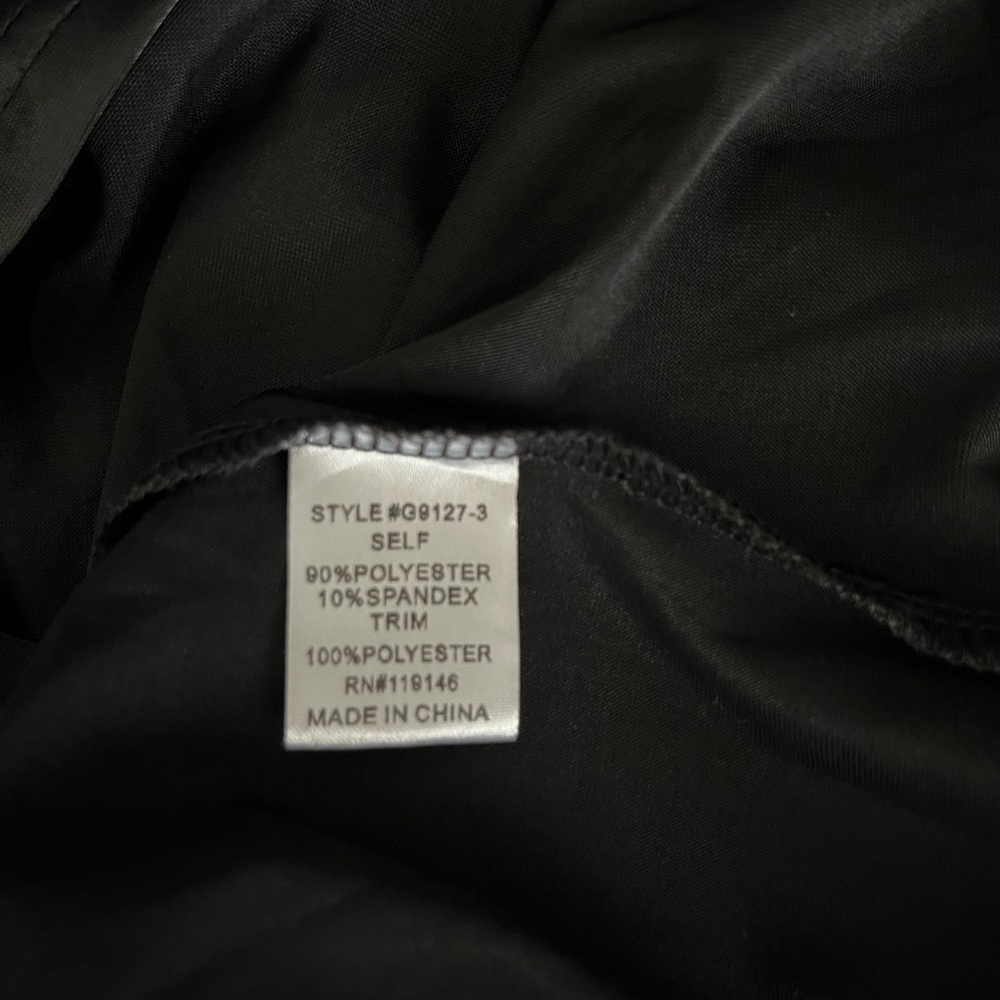 JODIFL Black Faux Leather Long Sleeve Dress Sz L - Picture 6 of 8